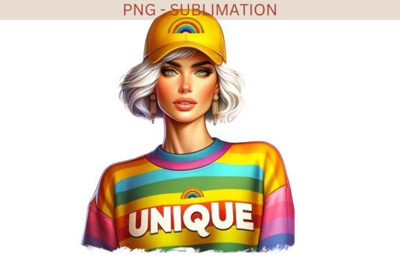 Download Rainbow Girl, Printable Art, Unique Girl - Printable art Collection