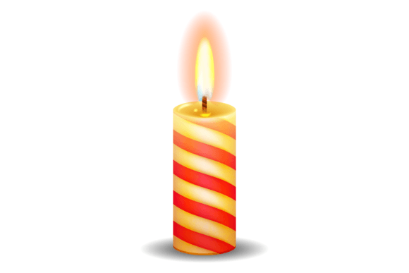 Download Holiday Candle Burning. Hot Realistic Fl - Holiday Collection