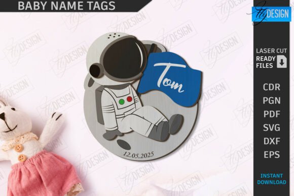 Download Baby Name Tag Laser Cut | Children Room - Name Collection