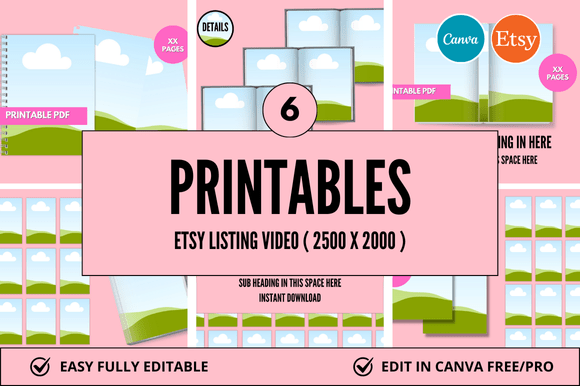 Download Printables Etsy Video Canva Mockup - Premium Resources