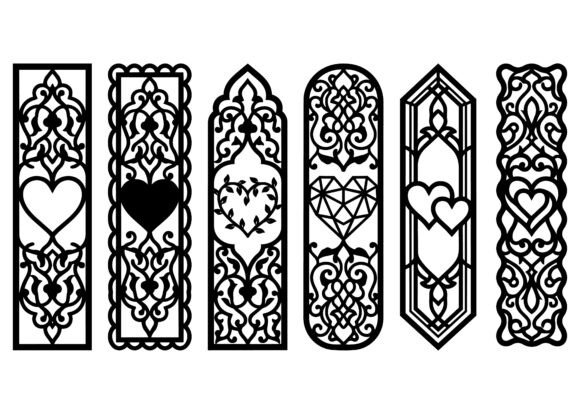 Download Luxury Ornamental Heart Bookmark EPS - Name Collection