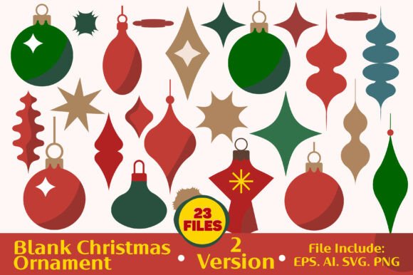 Download Blank Christmas Ornament Bundle SVG - Name Collection