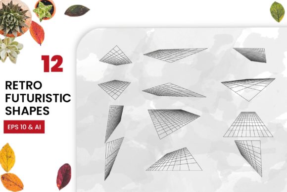 Download Retro Futuristic Shapes Memphis Ornament - Name Collection